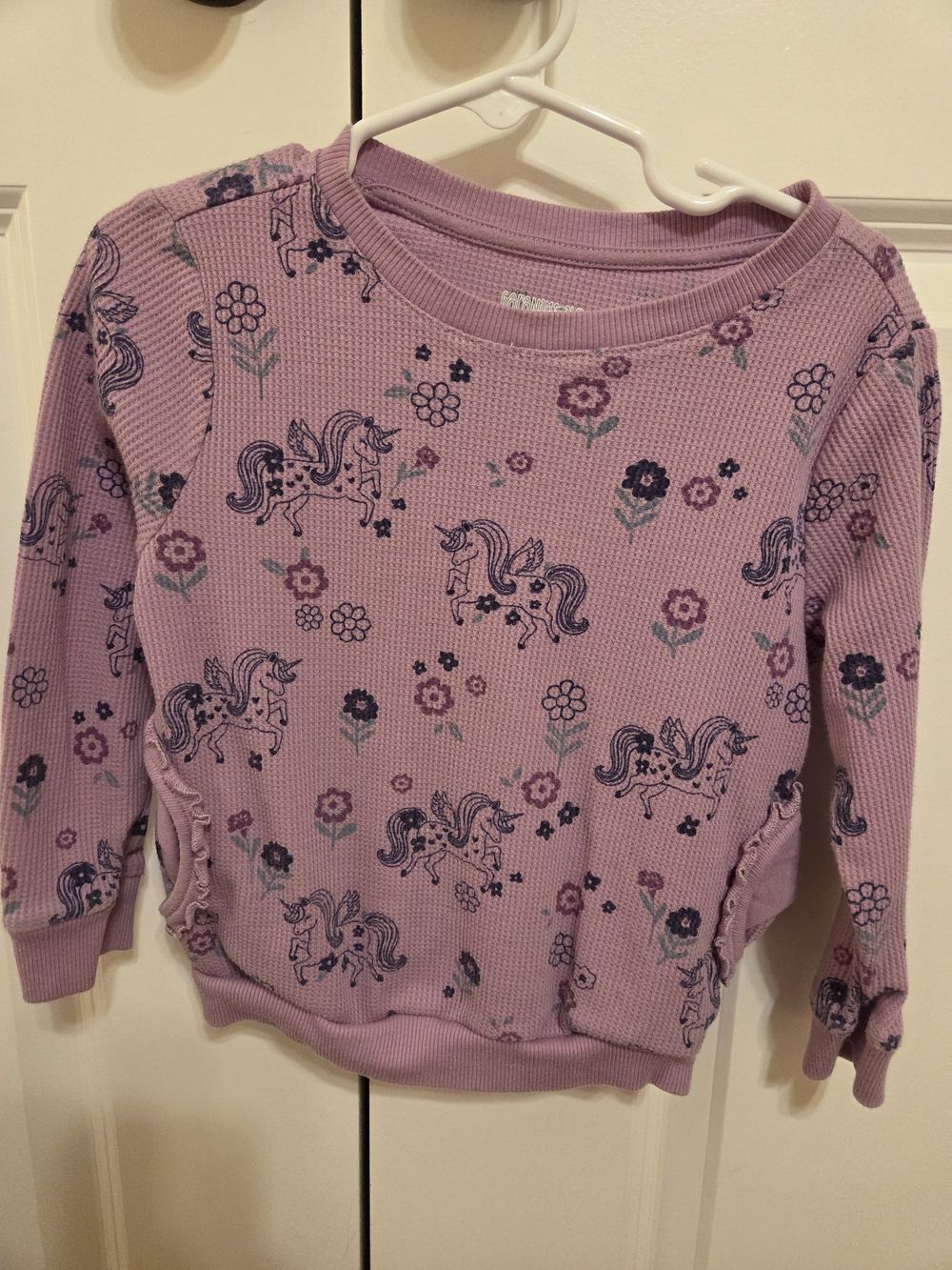 Garanimals 3T Lavender Unicorn Waffle Knit Sweatshirt